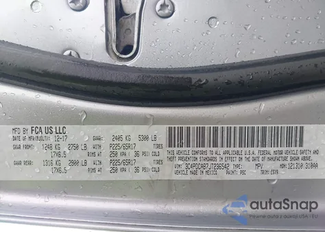 2018 Dodge Journey Se from USA, damaged, VIN 3C4PDCAB7JT236542